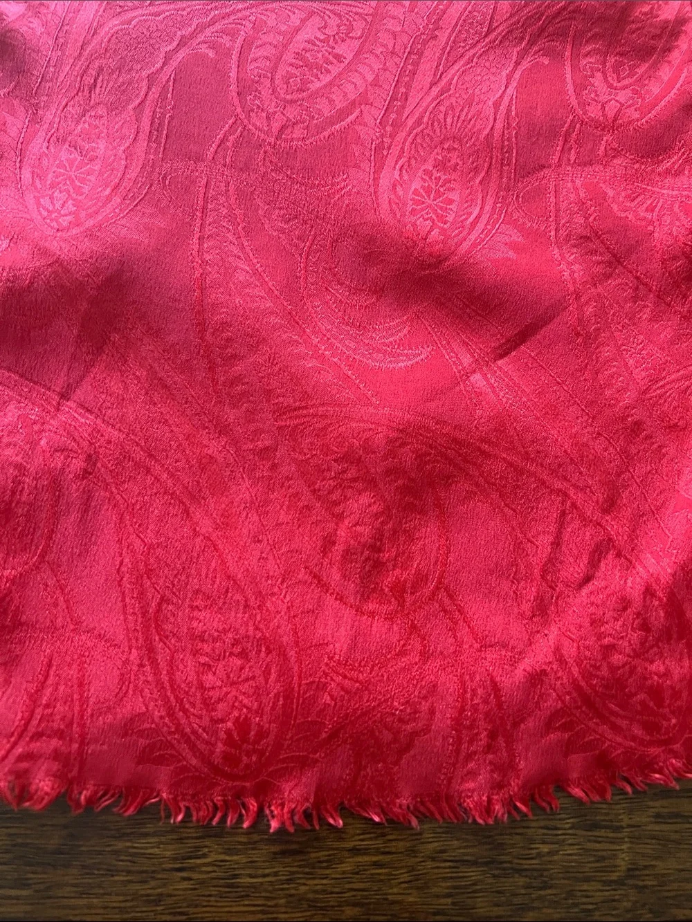 Vintage Italian silk and wool 2-layer scarf